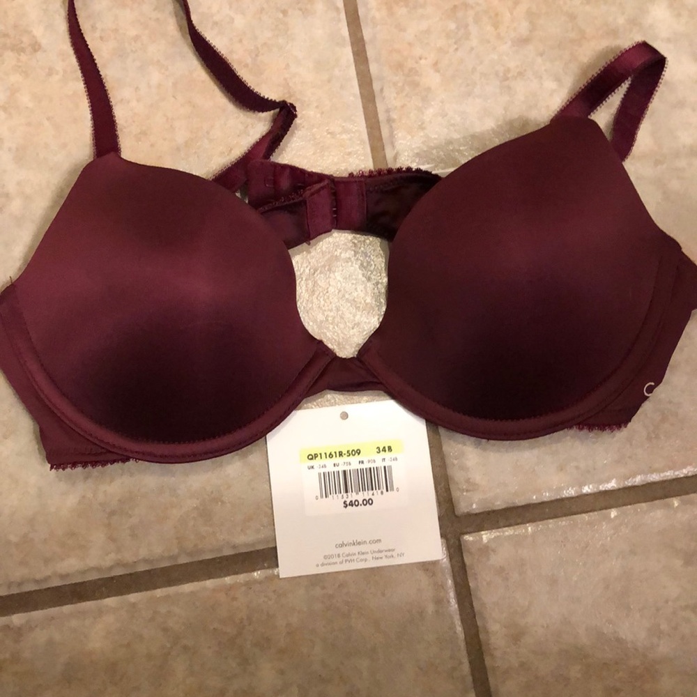 NWOT: Burgundy Calvin Klein Bra